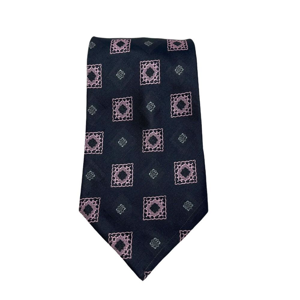 Umberto Frasi Neck Tie Men's Polyester‎ Textured Blue Handmade Italia 4"x60"